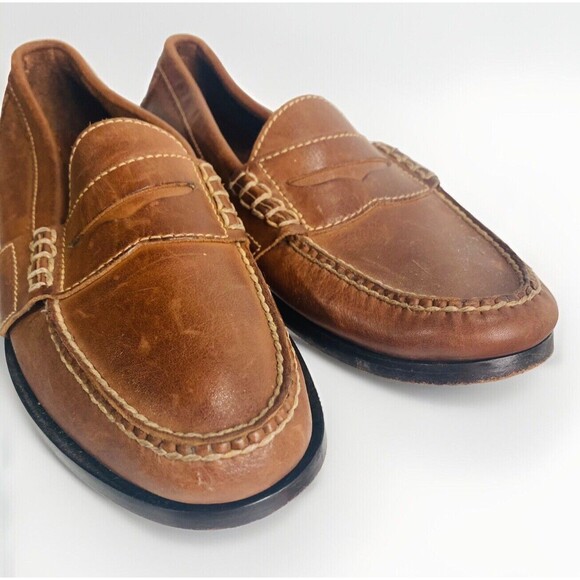 Mens 8 D Cole Haan Douglas Brown Leather Penny Loafer Slip On Shoes Casual 01462 - Picture 6 of 8